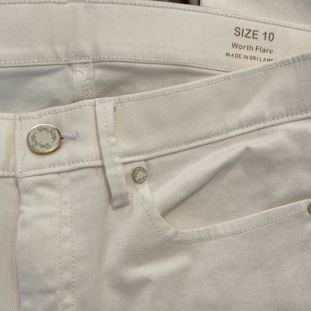Lilly Pulitzer white flare jeans - Picture 4 of 6